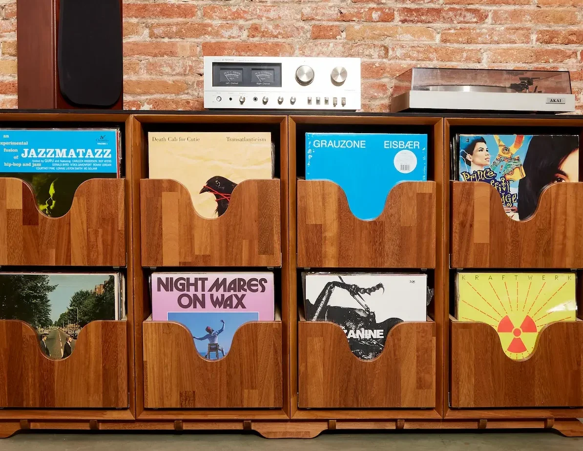 Cajonera para vinilos